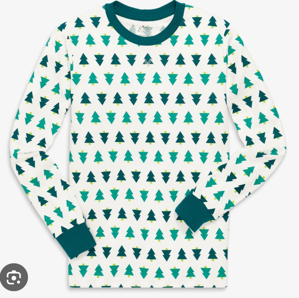 Primary Tree Print Organic Cotton Pajama Set Size M/L